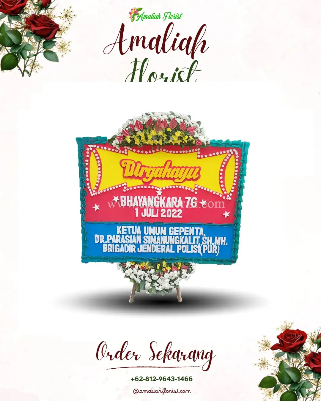Papan Bunga HUT Ulang Tahun Meninjo
